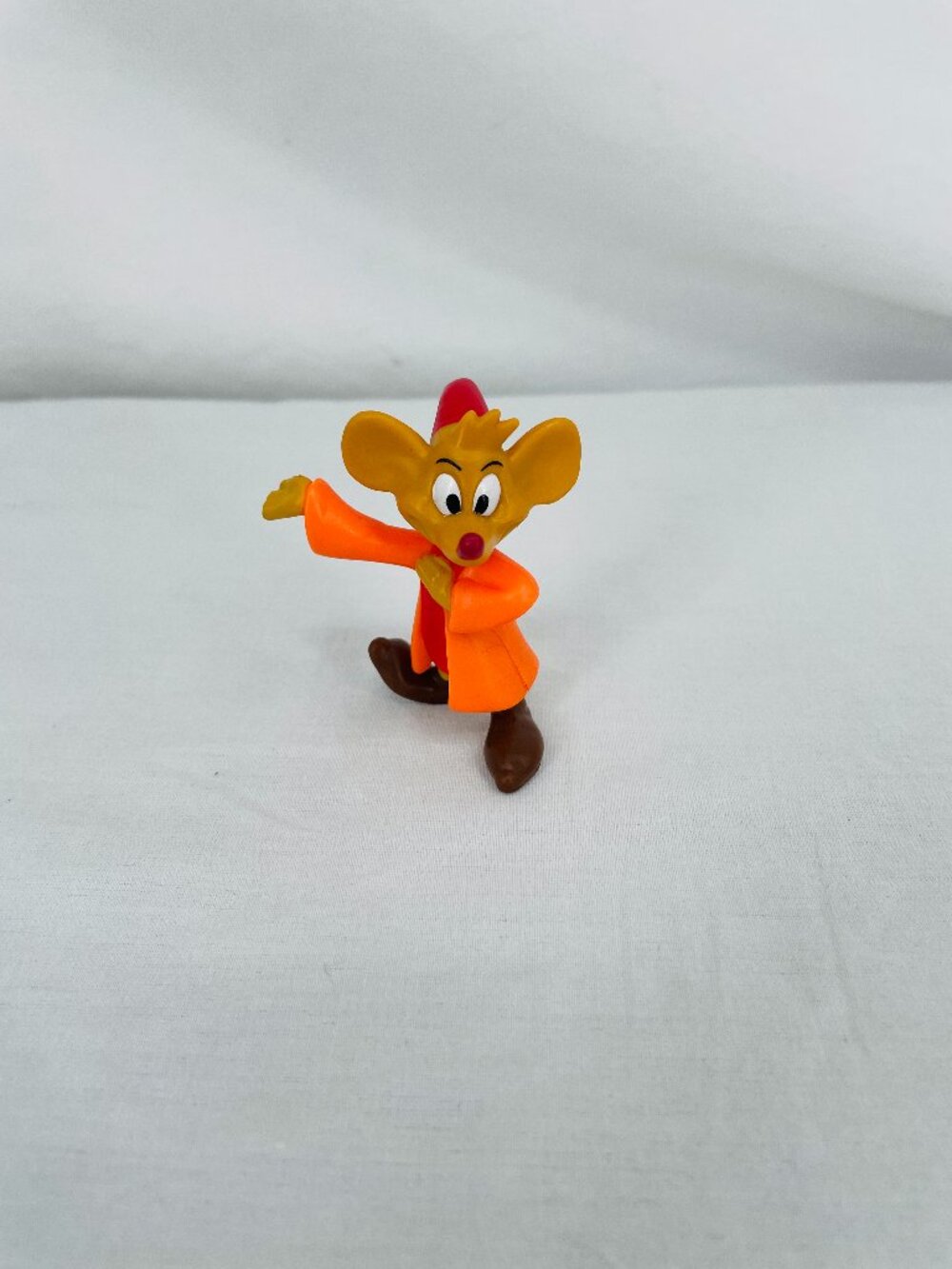 Disney Cinderella Jaq Mouse Figurine Toy Orange Outfit